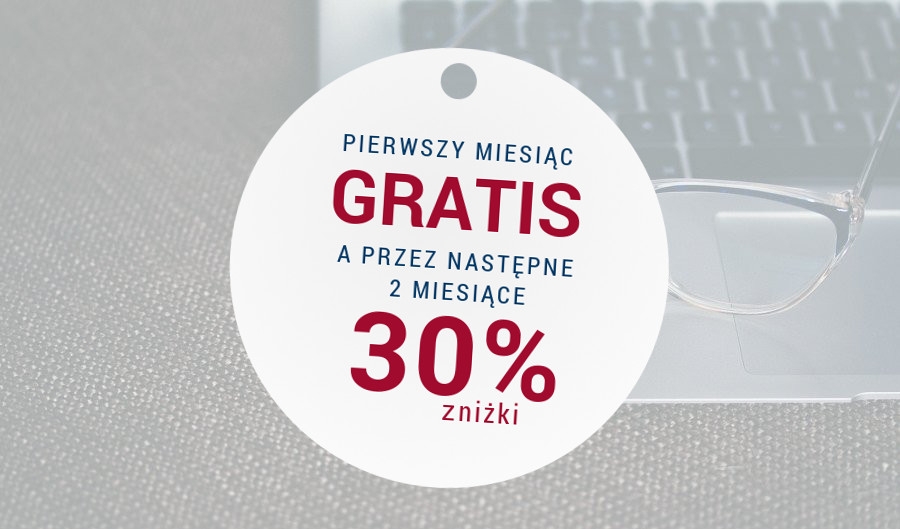 Prowadzenie ksiąg - Promocja dla Nowych Klientów – 1 miesiąc gratis i 30% zniżki przez kolejne 2 miesiące